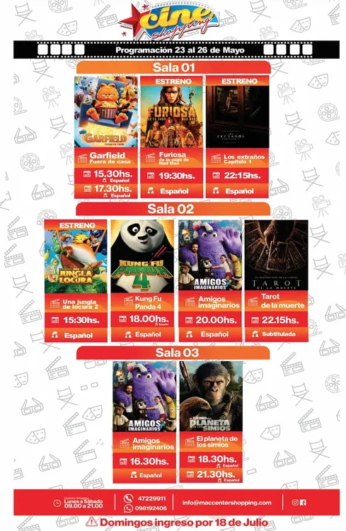 cine del 23 al 26 Mayo