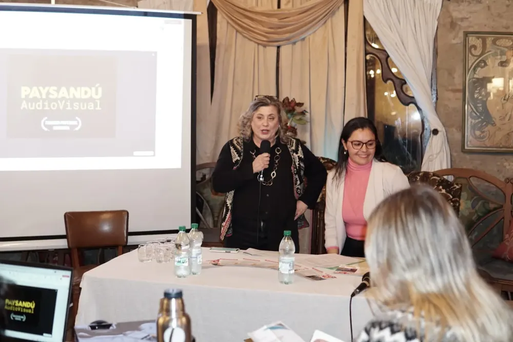 Rafaela Gómez Rucks en la presentación de Paysandú Audiovisual